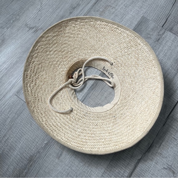 LACK OF COLOR Australia Natural Straw Woven Visor Hat main image 6